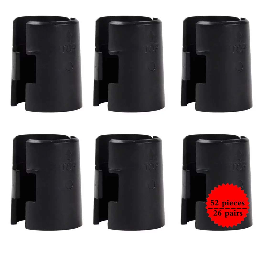 Wire Shelf Clips 52 Pcs Wire Shelving Shelf Lock Clips for 1" Post- Shelving Sleeves Replacements for Wire Shelving System,Fits with Thunder Group, Alera, Honey Can Do, Eagle, Metro and More