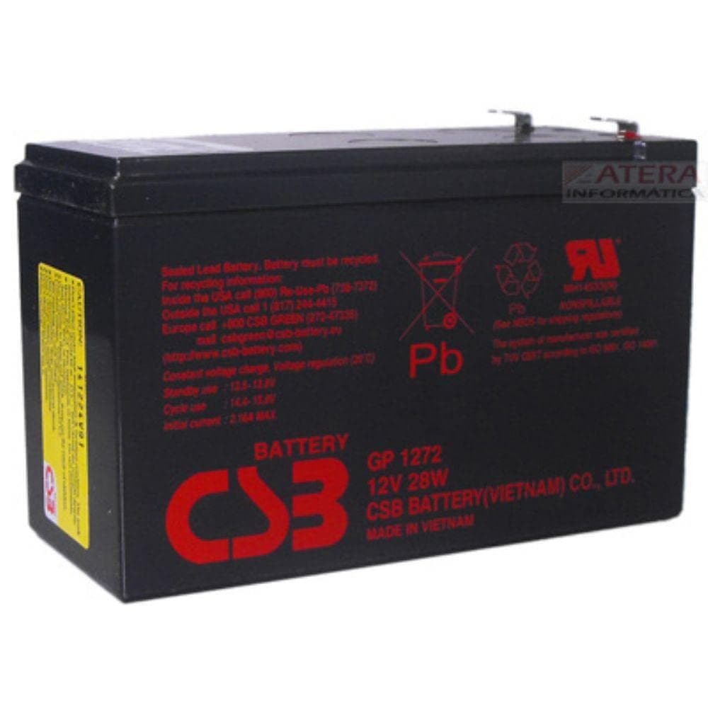 CSB GP1272F2, 12 Volt/7.2 Amp Hour Sealed Lead Acid Battery