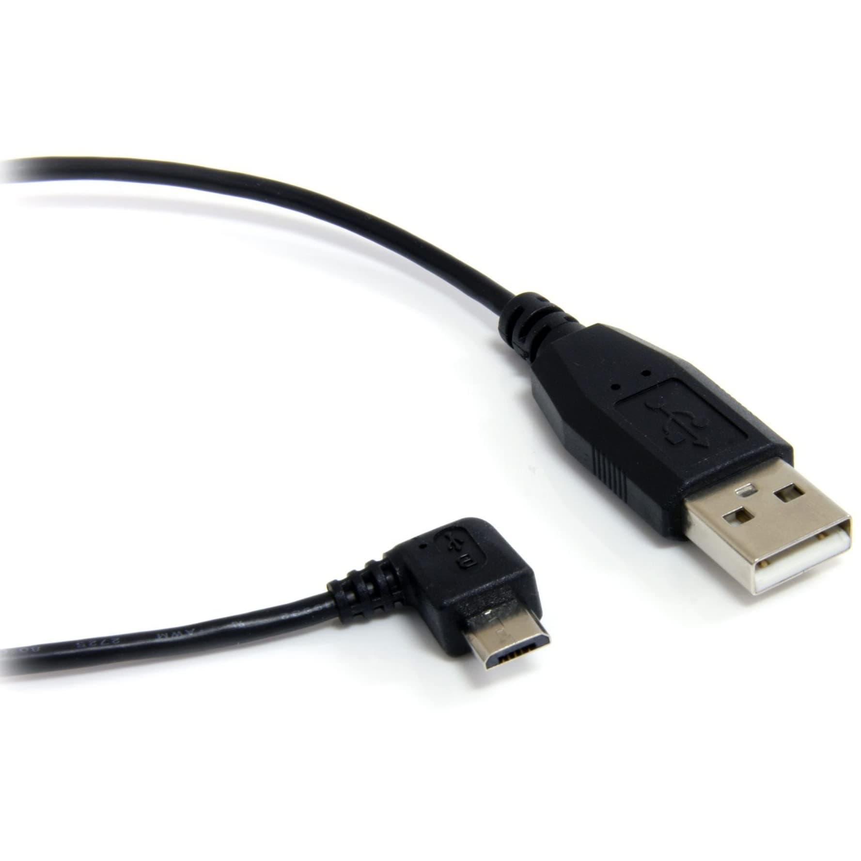 6 ft. (1.8 m) Right Angle Micro USB Cable - USB 2.0 A to Right Angle Micro B - Black - Micro USB Cable (UUSBHAUB6RA)