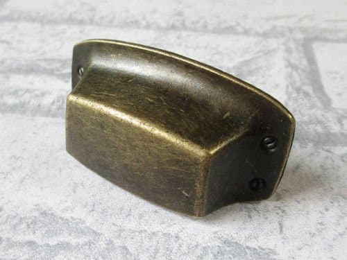 1.25" Cup Pulls Square Dresser Pulls Drawer Pull Cabinet Handles Cup Antique Bronze Bin Cabinet Hardware 32mm