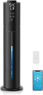 9L/2.38Gal Smart Humidifiers For Large Room,30dB Quiet Whole House Humidifier,Cover Up To 600ft² App/Remote Control,Humidifier For Bedroom,Humidifiers With Essential Oil Diffuser,12 H Timer,Black