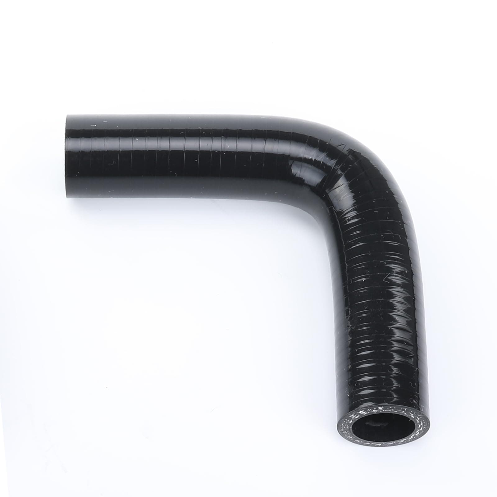 AC PERFORMANCE ID 5/16" (8mm) 90 Degree Elbow Coupler Universal Automotive Pure Silicone Hose Intercooler/Intake Piping, Leg Length 3.5" (90mm), Black