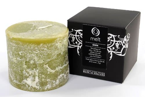 Melt Rustic Scented Pillar Candle - Eden Short and Fat