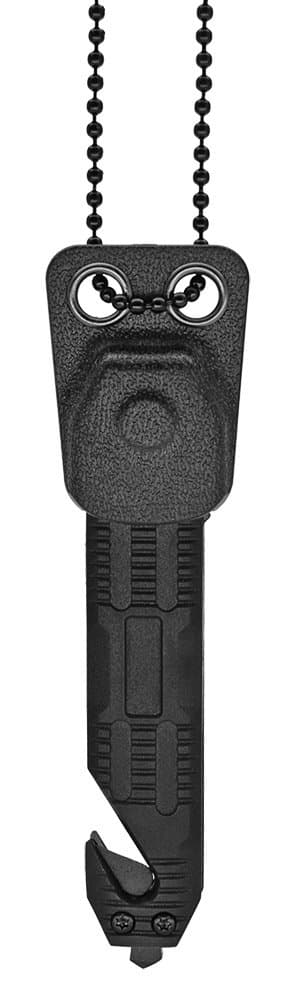 Rtek USA Stone Finish Blade with Polymer Handle Folding Neck Necklace Chain Tactical Knife, 3.5"/2.5", 5 Variations Blue, Red, Black, Camo, Green