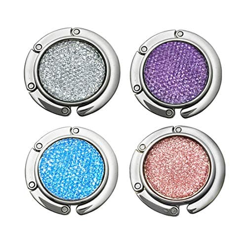 4 Pack Foldable Purse Hook, Folding Handbag Table Hanger-Fashionable and Practical, Fit for Mother's Day Valentine's Day Christmas and More