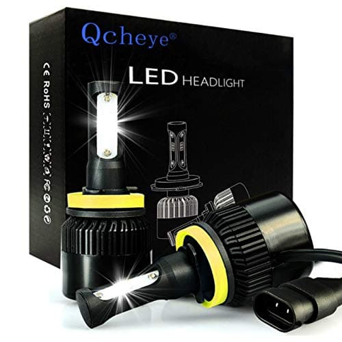 LED Headlight Bulbs All-in-One Conversion Kit - H11 (H8, H9) 2Pcs 8000Lm 6000K Cool White with Super Bright - 2 Year Warranty