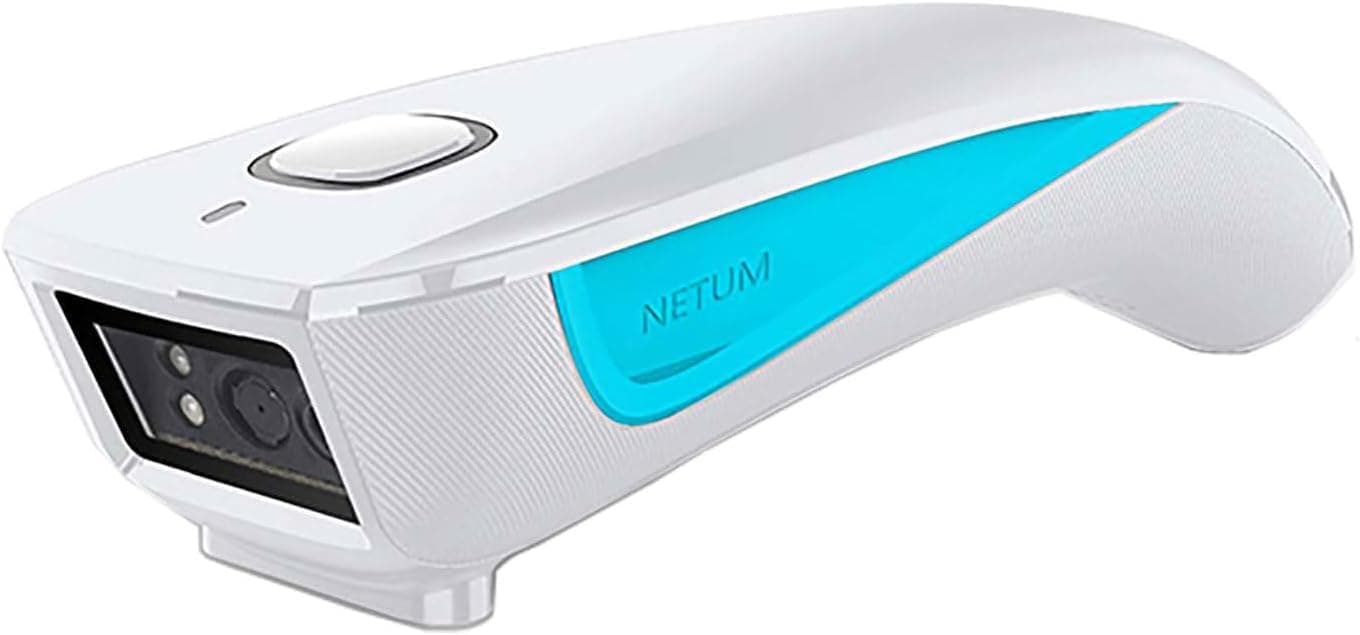NETUM Upgrade Barcode Scanner 2D Bluetooth Wireless Portable Pocket Small 1D/2D/QR Barcode Reader Auto High Speed Accurate Scan POS C850 White