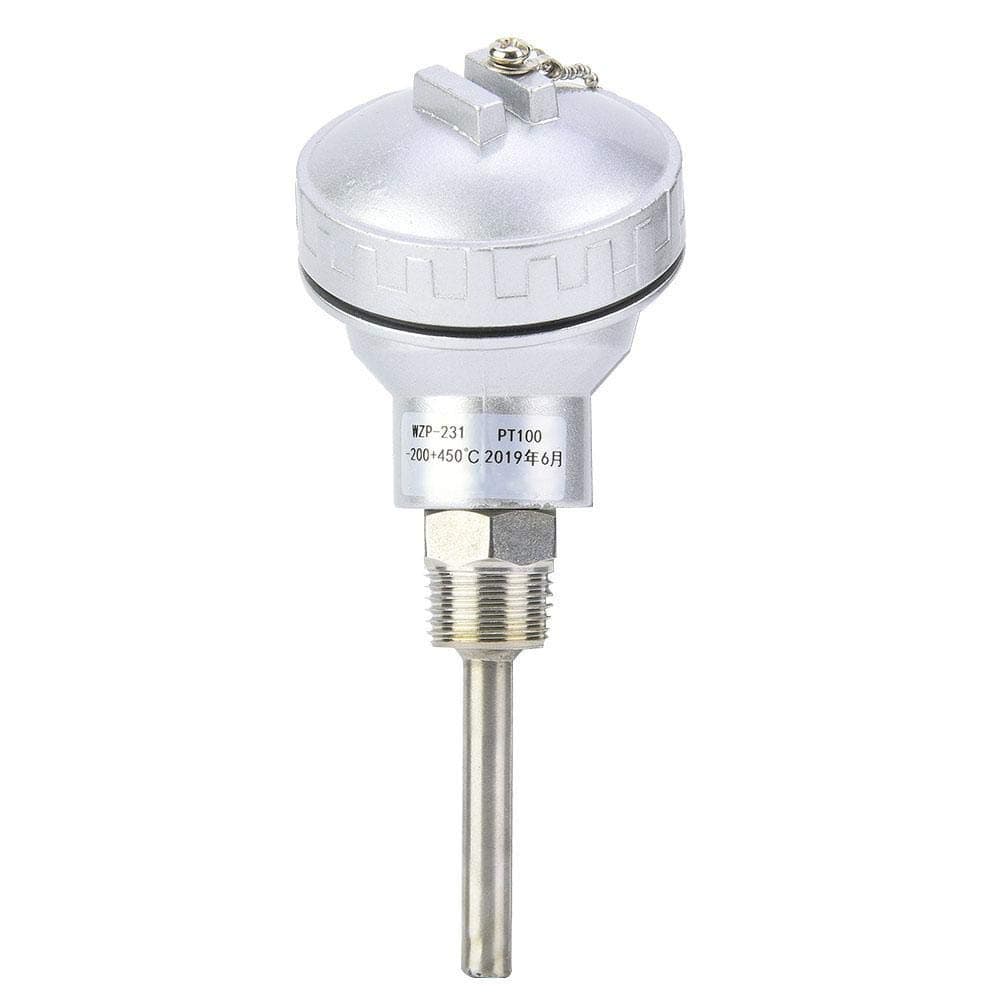 RTD Temperature Sensor, RTD PT100 Temperature Sensor Probe 1/2" NPT Thread Thermocouple Terminal Head,Simple and Easy to Install(50mm/2in)