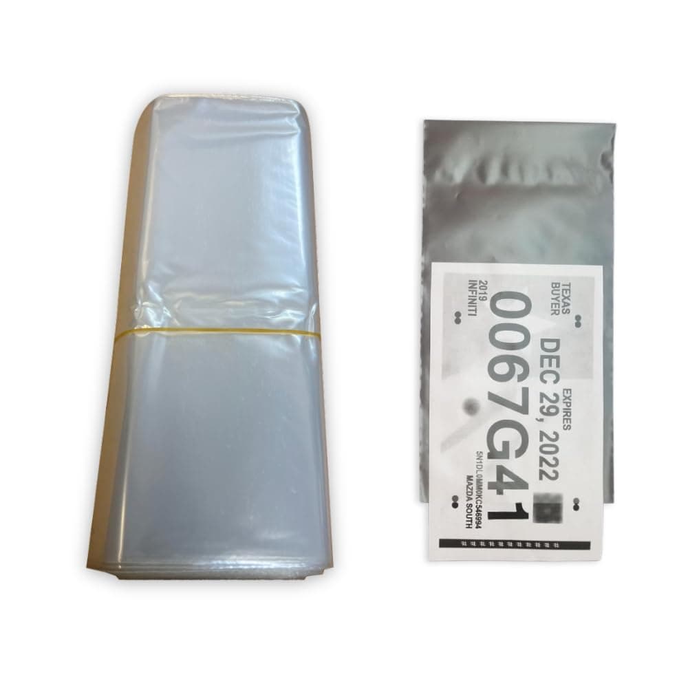 License Plate Temporary Tag Plastic Bags (100 per Pack) | Auto Car Dealerships (1)