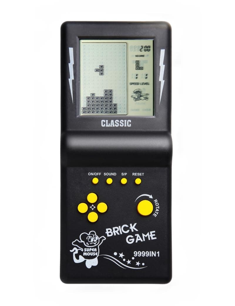 3.5-inch Large Screen Retro Brick Game Console for The 80s/90s Build in Block Game Racing/Tank Built-in 23 Classic Games Nostalgic Puzzle Children's Console (Black)