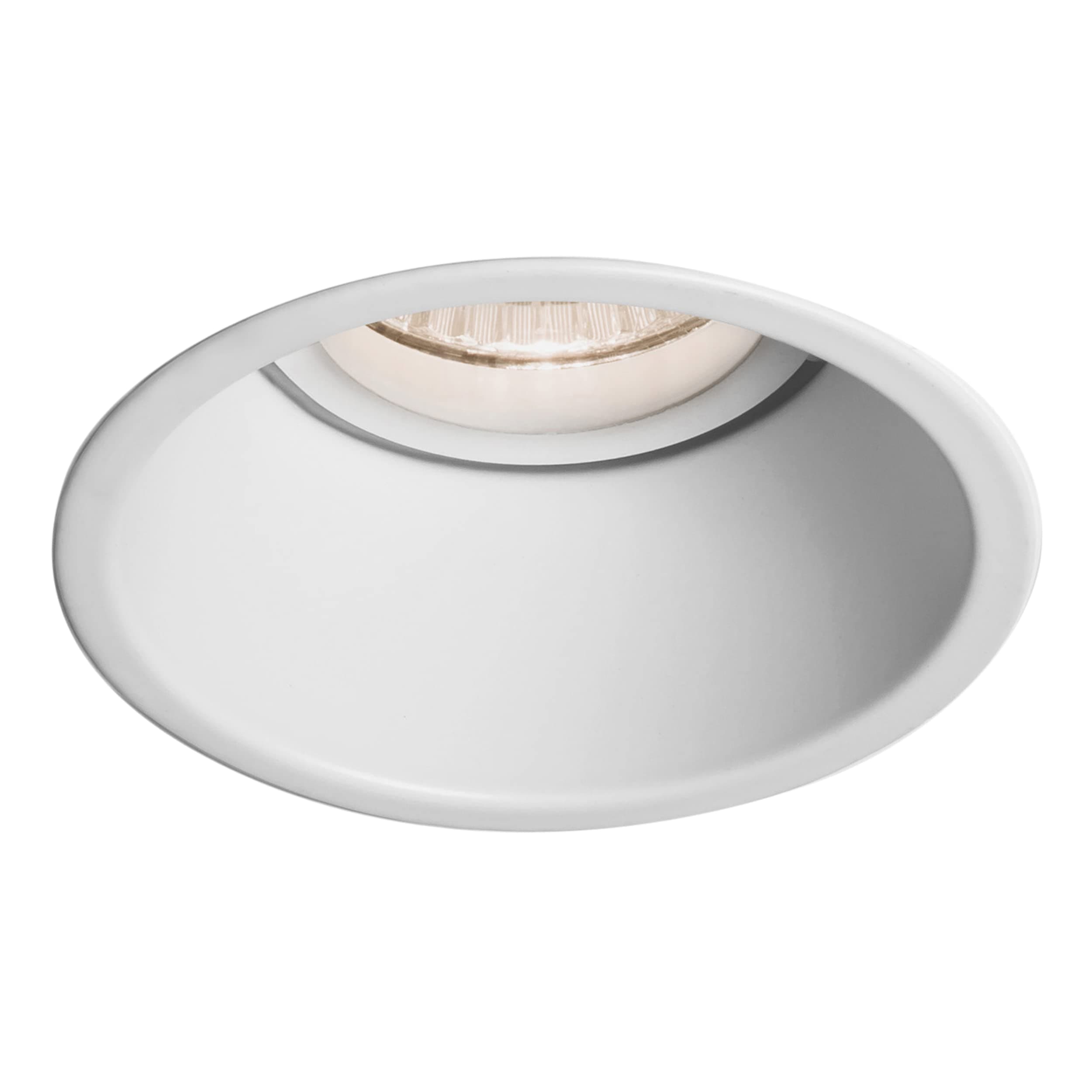 Minima Round Fixed Indoor Downlight (Matt White), GU10 Lamp, Designed in Britain - 1249002 - 3 Years Guarantee