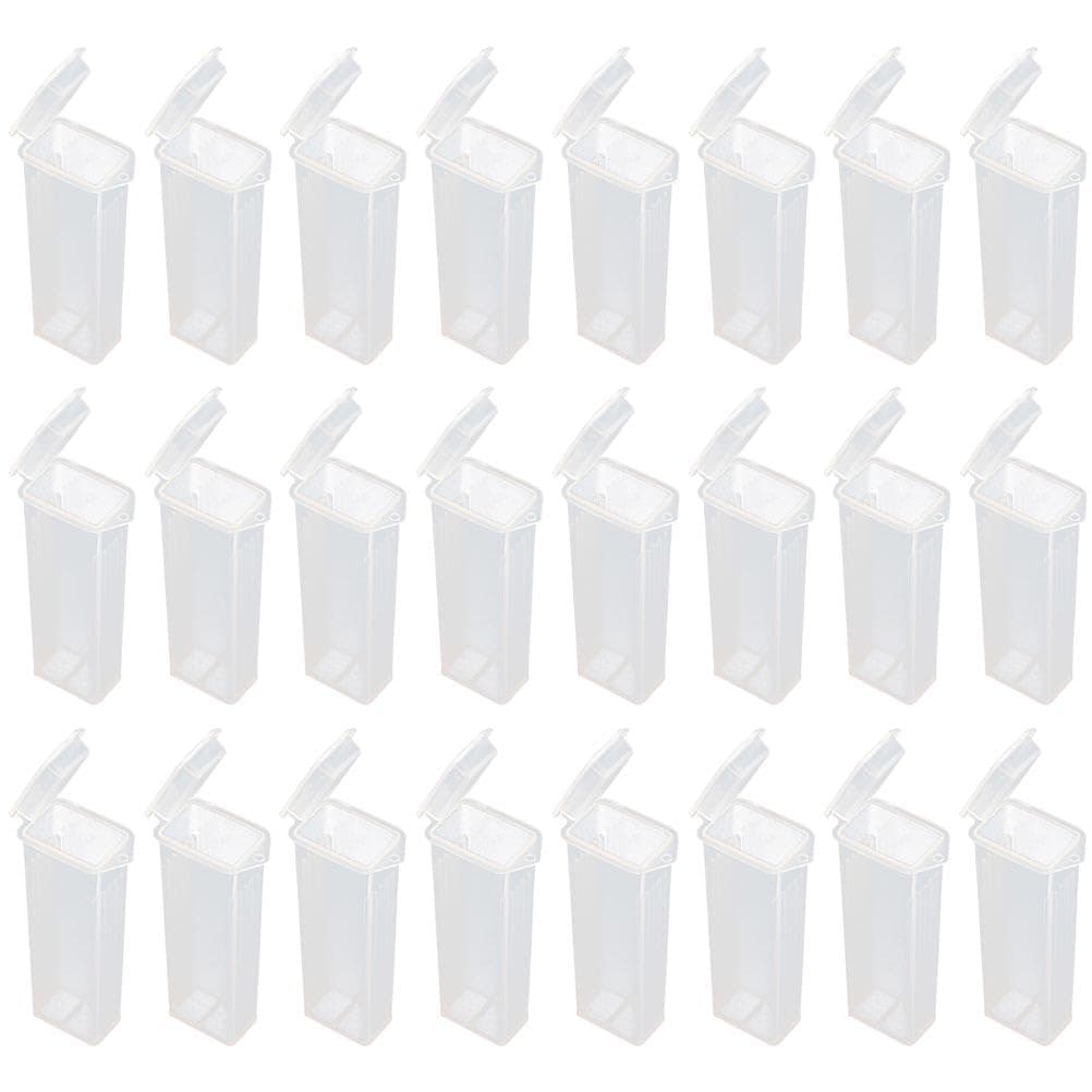 iplusmile 50pcs Polyethylene Microscope Slide Holder Plastic Microscope Glass Holder Slide Box for Slides