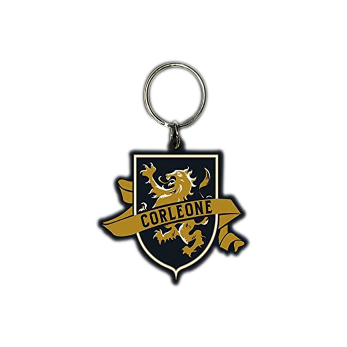 The Godfather Rubber Keyring, Zip Pull or Backpack Charm (Corleone Crest Design) - Official Merchandise