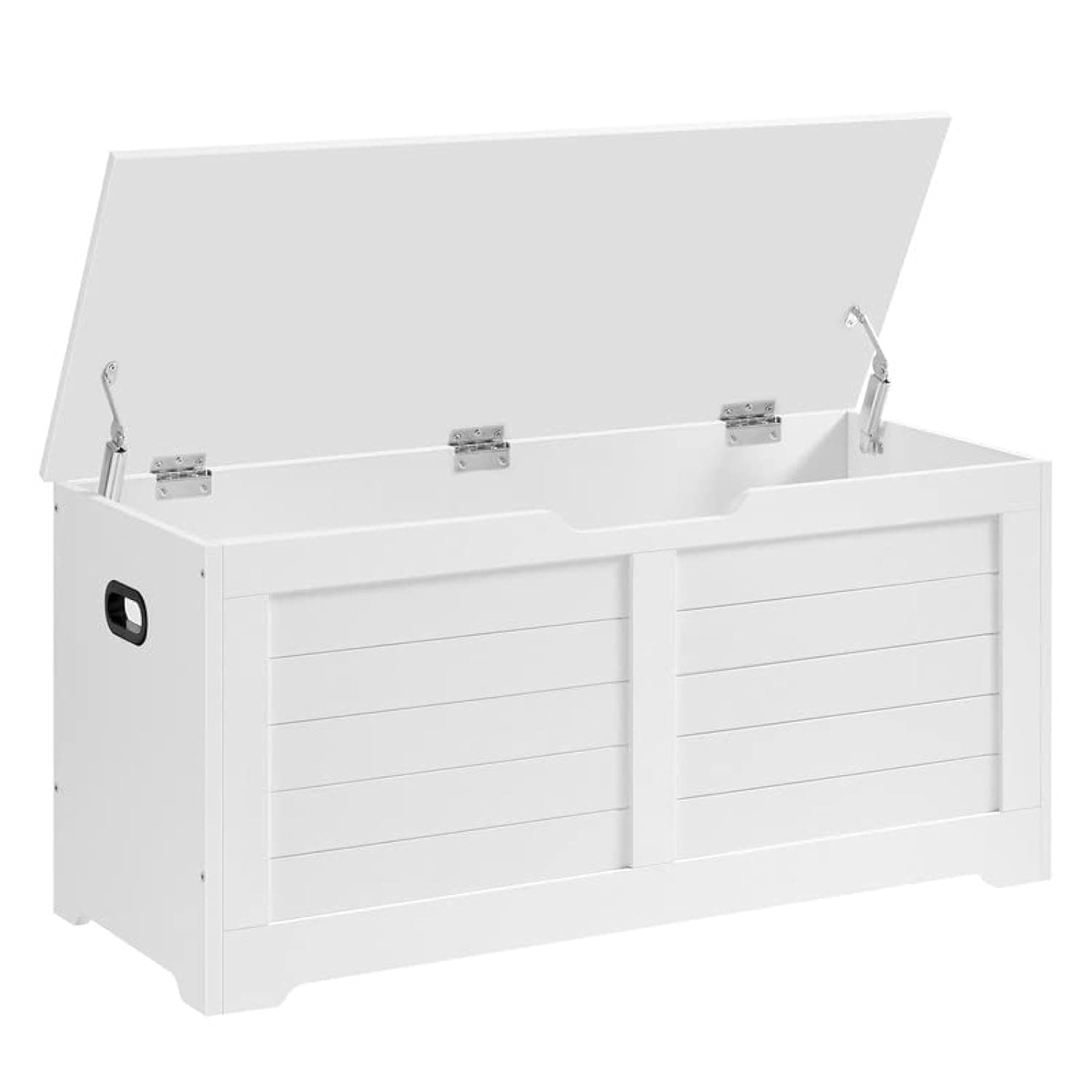 Storage Chest, Storage Trunk with 2 Safety Hinges, Storage Bench, Shoe Bench, Modern Style, 15.7 x 39.4 x 18.1 Inches, for Entryway, Bedroom, Living Room, Matte White ULSB061T10
