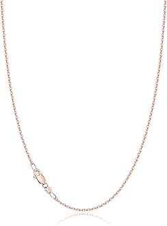 18k Gold Plated 925 Sterling Silver Chain Necklace for Women, 1.2mm Cable Chain Necklace Thin & Dainty & Sturdy Women's Chain Necklaces 14/16/17/18/20/22/24 Inch