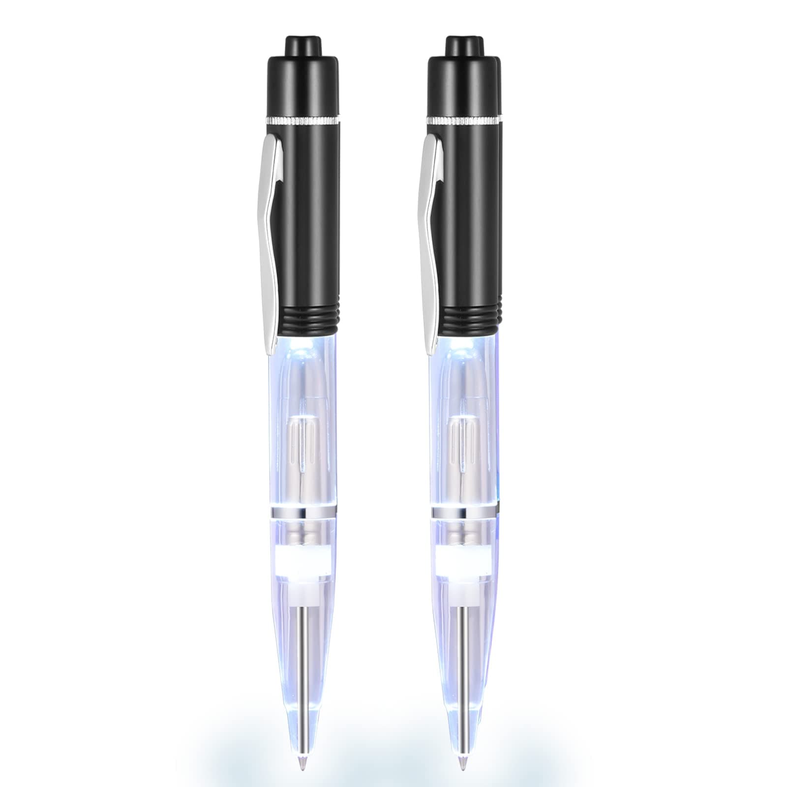 GS GLOWSEEN LED Pen With Light (2cts/Pack), Light Up Pens for Night Writing, ...