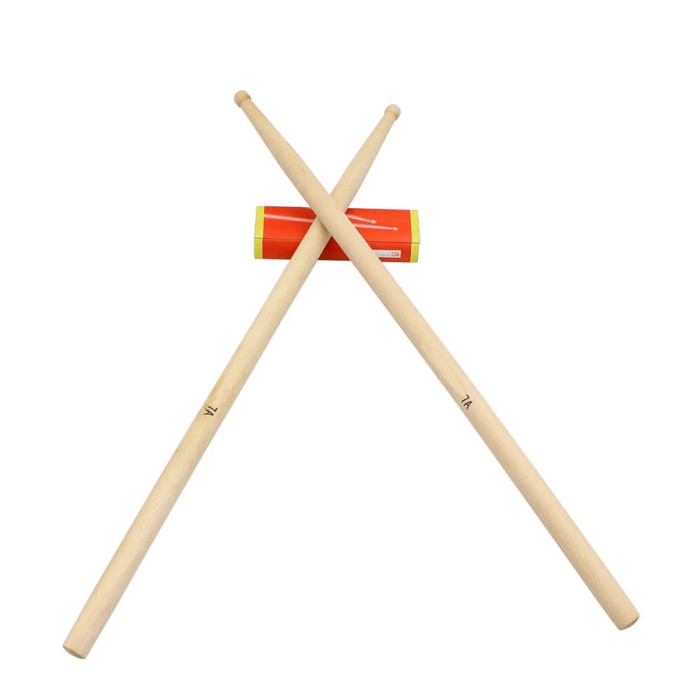 Pyage(TM) Top Grade 7A Drum Sticks Drumsticks Maple Wood Sticks Smoothly Polished Exquisite Percussion Instruments Parts & Accessories