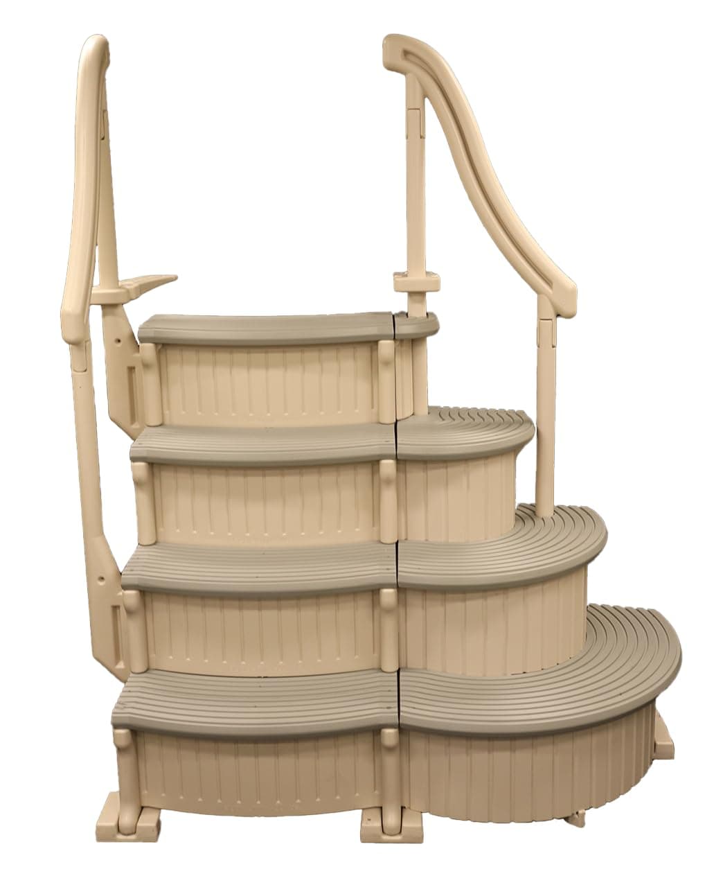 Confer 4段 地上スイミングプール 曲線 グランドエントリー階段 追加ステップ付き