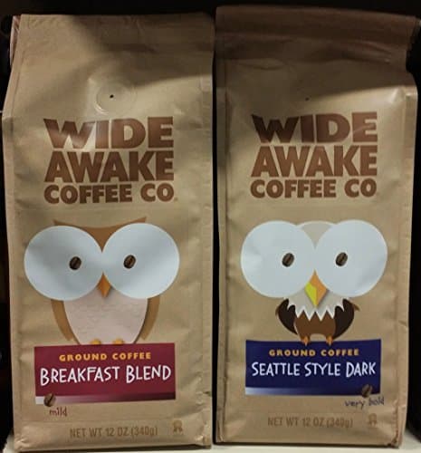 Wide Awake Ground Coffee Variety Pack 12 oz (Pack of 2)