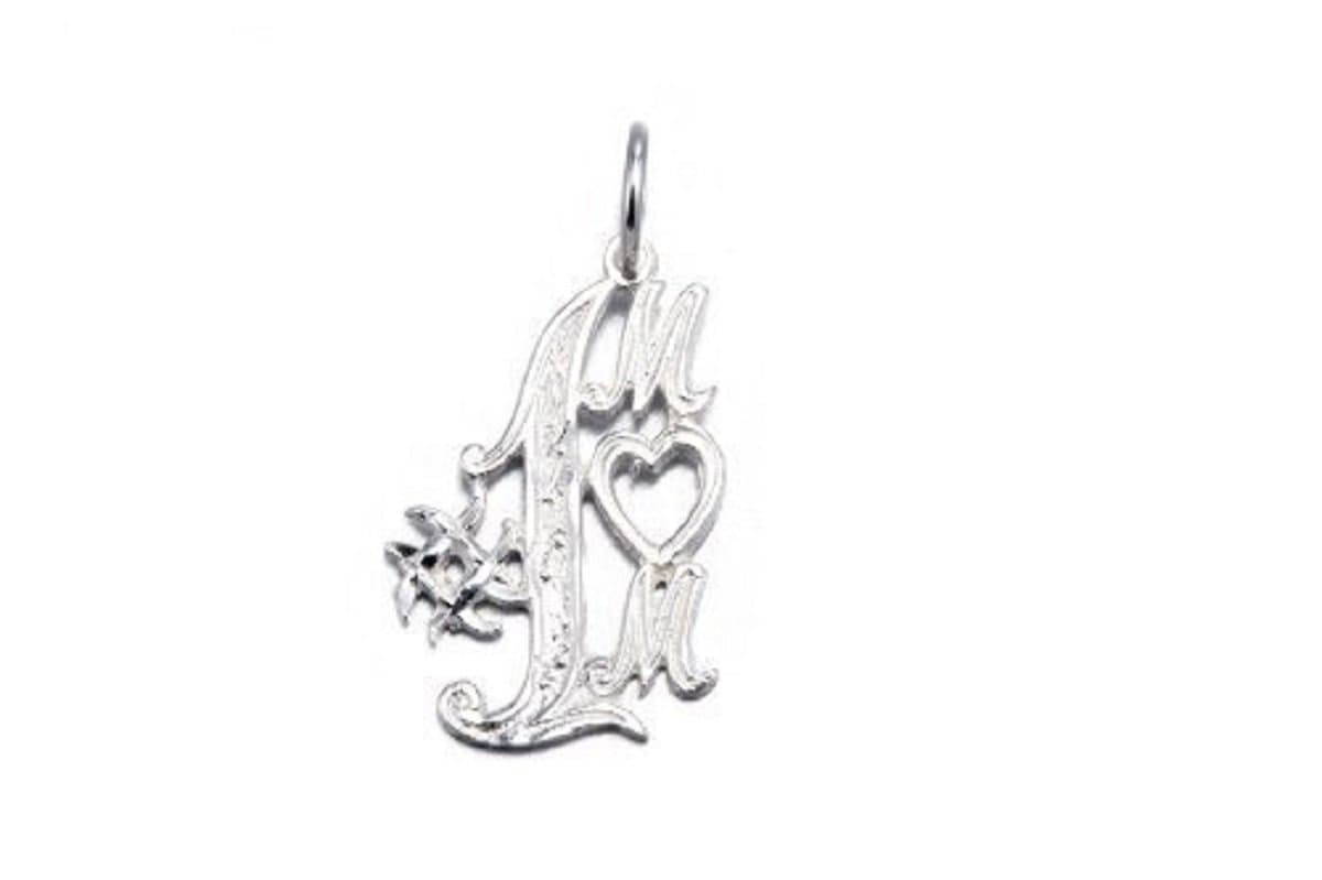 .925 Sterling Silver Number 1 Mom Charm
