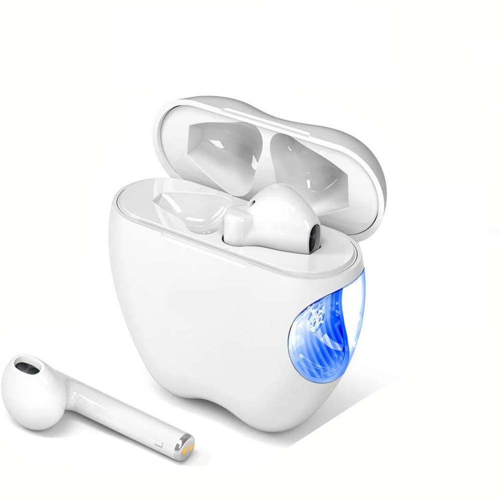 Bluetooth Wireless Earbuds Active Noise Cancelling Headphones with Charging Case Auto Pairing TWS Stereo Earphones Built in Mic Headset Premium Sound for Sports Workout Gym White