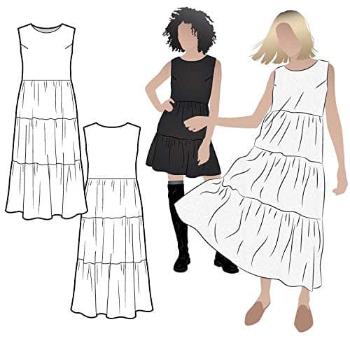 Style Arc Sewing Pattern - Nova Midi Dress (Sizes 10-22)
