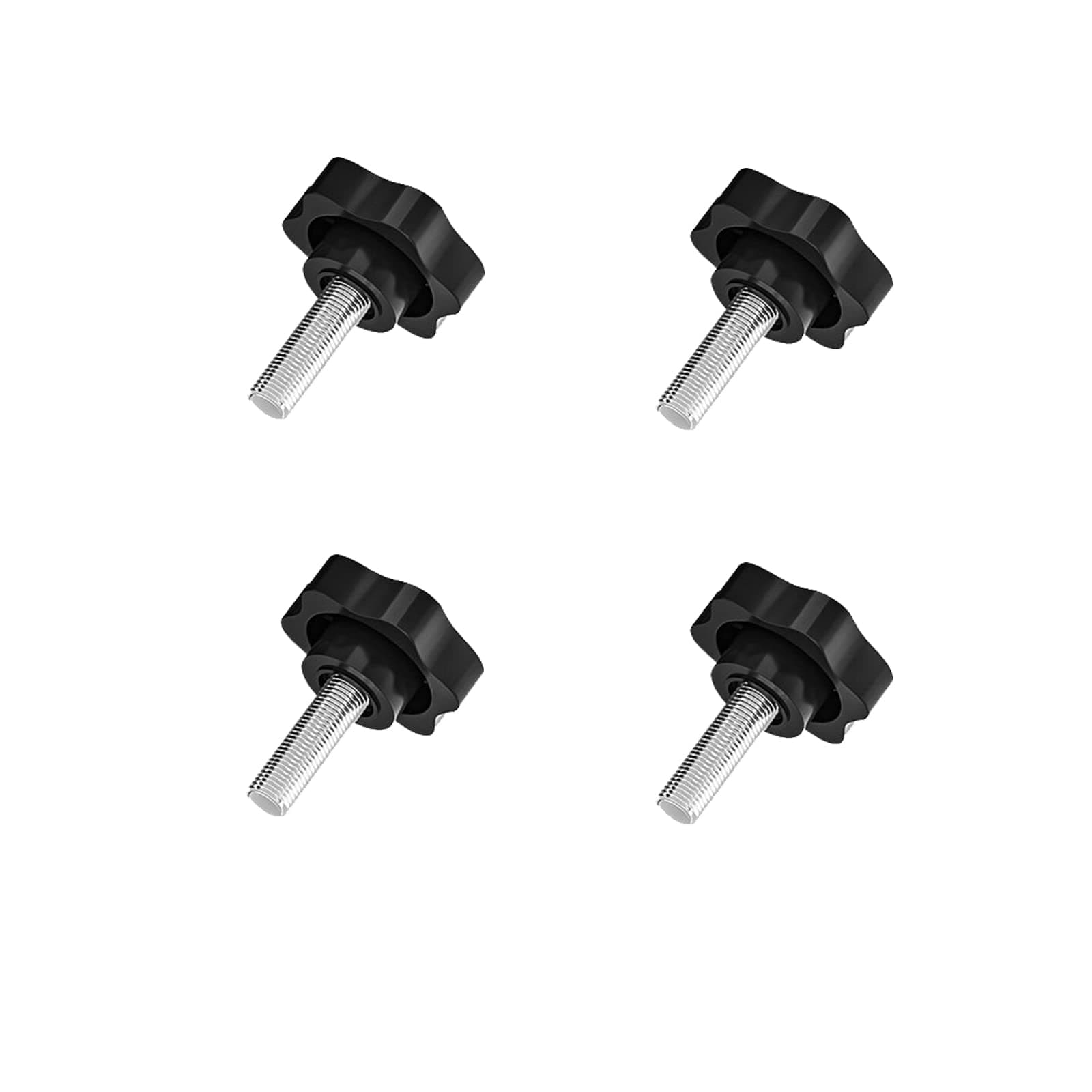4 Pack M8 x 25mmThread Replacement Star Hand Knob Tightening Screw for Umbrella Base Replacement (4 Pack)