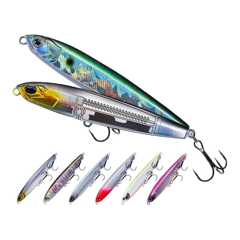 6pcs Sinking Pencil Bait for Long Casting, Slow Sinking Wobble Vibration Lure, Effective for Bass and Topwater Predator Fish