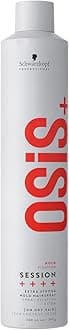 Schwarzkopf Professional OSiS Session Hairspray Long Lasting Wind Proof Brushable Finish Without Flaking Anti Humidity Heat Protection Extra Strong Hold 500 ml