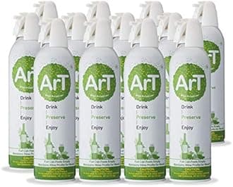 ArT Wine Presever - Wine Presever Gas for Wine, Whiskey, and more, Argon Wine Presever for Wine Preservation, Argon Gas with Wine Bottle Stopper, Preserves White & Red Wine Up to 30 Days