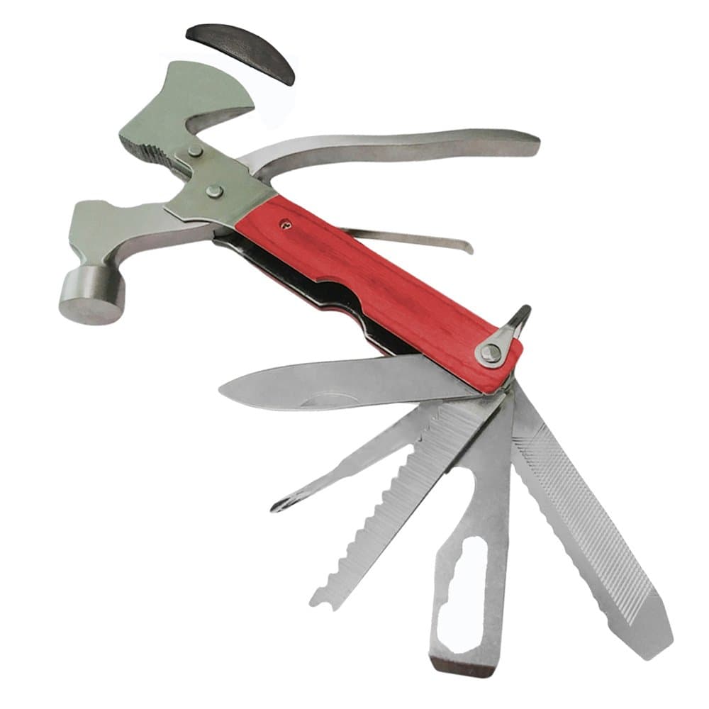Portable Multitool Hammer Emergency Escape Hammer Stainless Steel Multipurpose Tool Multifunctional Knife Axe with Hammer Plier (Axe hammer)