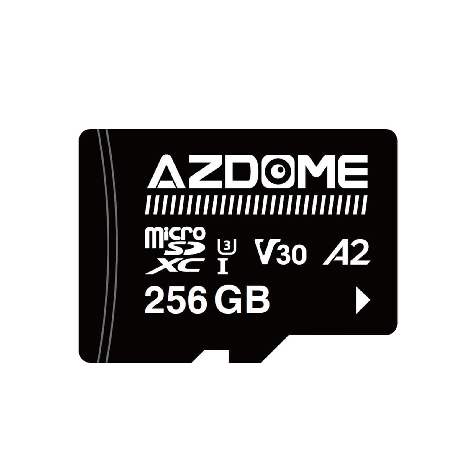 AZDOME 256GB Micro SD Card microSDXC Memory Card for AZDOME M550 GS63H Pro PG17-4K GS63Pro Dash Cam Full HD & 4K UHD, U3, A2, V30