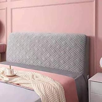 Headboard Covers Slipcover, Stretch Bed Headboard Covers, Small Square Jacquard Dustproof Protector Cover for Upholstered Headboard (Milk White, Queen Headboard Length ( Color : #5 , Size : 220cm/87in