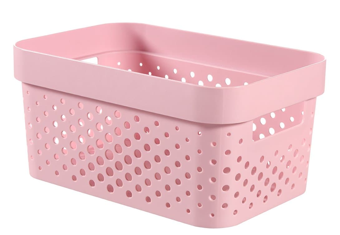 Curver 229627 Dots Infinity Pink Plastic Container 26 x 18 x 13 cm, 4.5 L