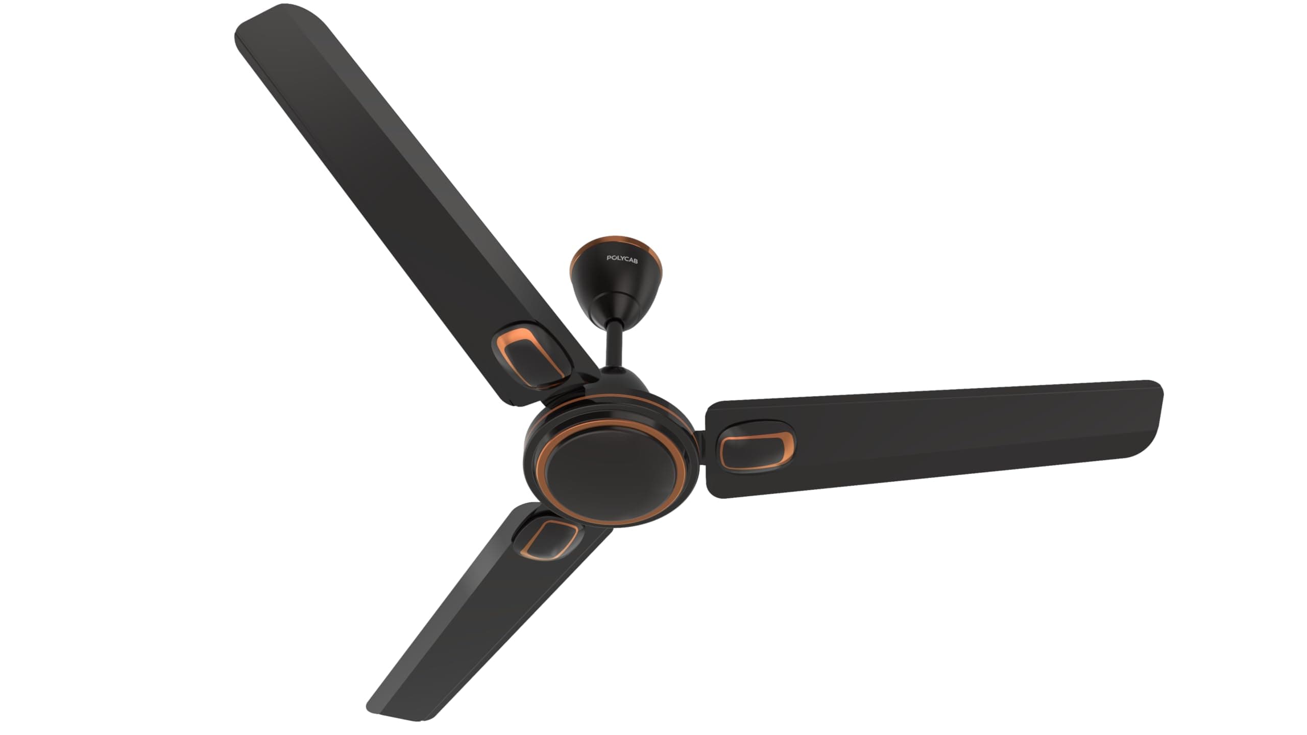 Polycab Superb Plus 1200mm Star Rated Ceiling Fan For Home | High Speed & Air Flow, 100% Copper | Saves up to 33% Electricity | 2 years warranty【Smoke Brown】