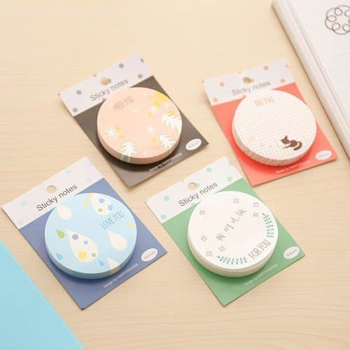 4 pcs/Lot Miss you round sticky notes Post it message sticker Memo pad Stationery office accessories School