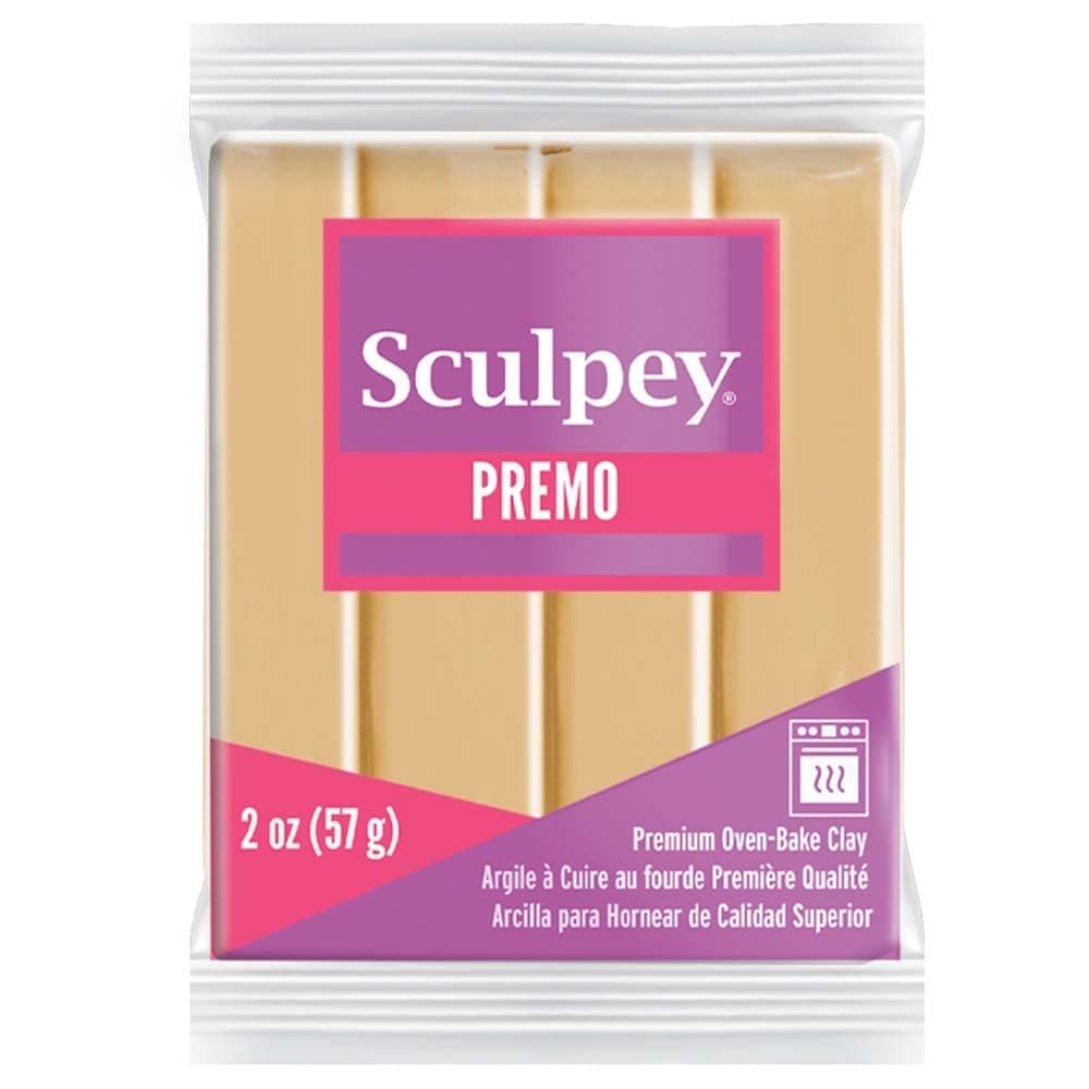 Premo™ Polymer Oven-Bake Clay, Ecru, Non Toxic, 2 oz. bar, Great for jewelry making, holiday, DIY, mixed media and home décor projects. Premium clay perfect for clayers and artists.