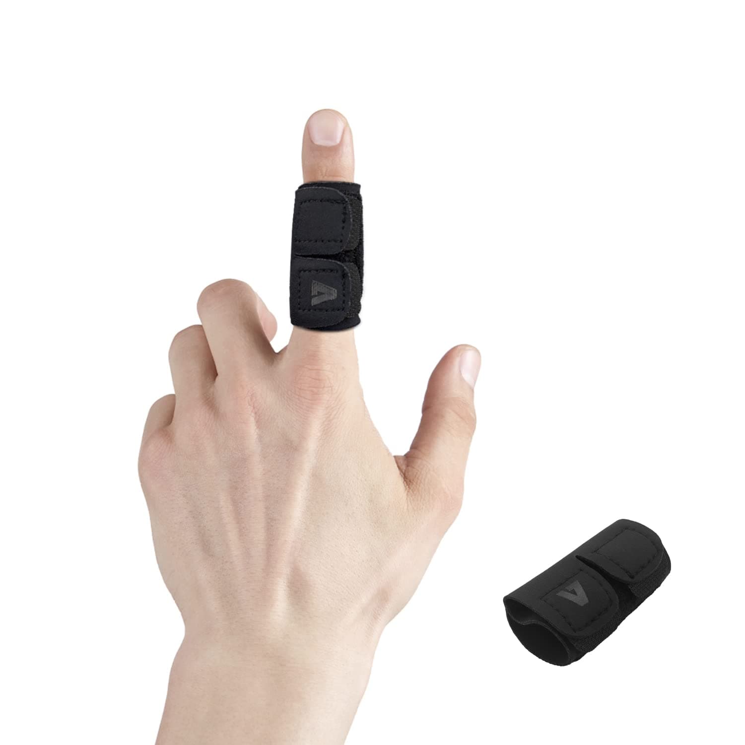 Finger Splint Finger Sleeves Protectors, Adjustable Trigger Finger Splints Thumb Splint Brace for Finger Support Compression Finger Tape for Arthritis - L