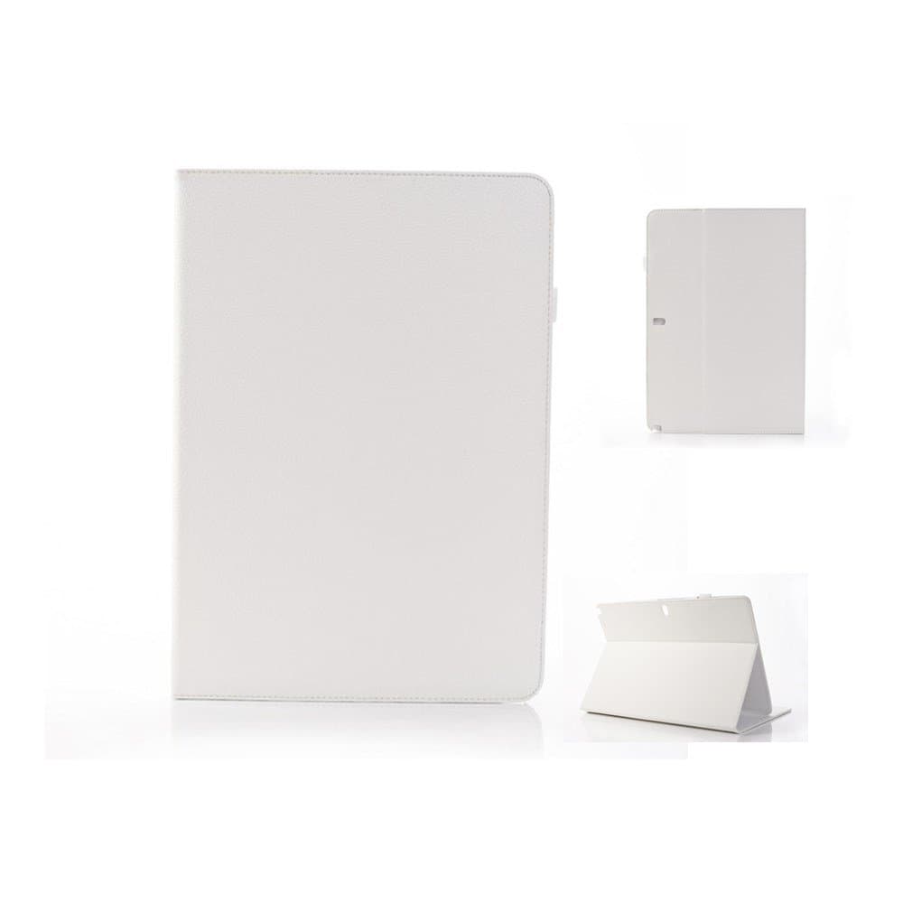 Annzon Litchi Leather Case Stand For Samsung Galaxy Note Pro 12.2 Folio Case / Galaxy Tab Pro 12.2 Case - Executive Hard Shell Stand Case Cover for SM-P900 / P905 (2014 Edition) (Galaxy Note Pro 12.2(P900 / P905), White)