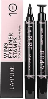 Waterproof Liquid Eyeliner Stamp Winged Eyeliner Tool 2x Cat Eye - Winged & Fine Tipped Pen Eyeliner Stencil Smudge Proof Black Eye Liner Tiktok Trend Items Wing Stamp - Black 10mm
