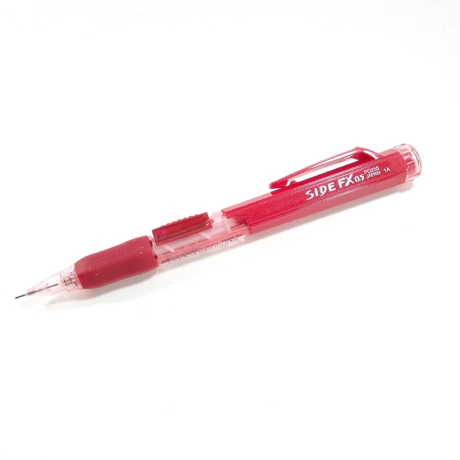 Replacement 0.5mm Mechanical Pencil Side FX PD255 from JAPAN Desgin (Red)