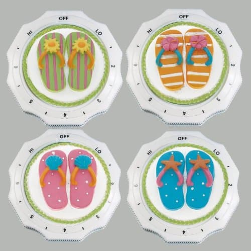 White Stove Range Replacement Knobs Flip Flop Design 4 Pack