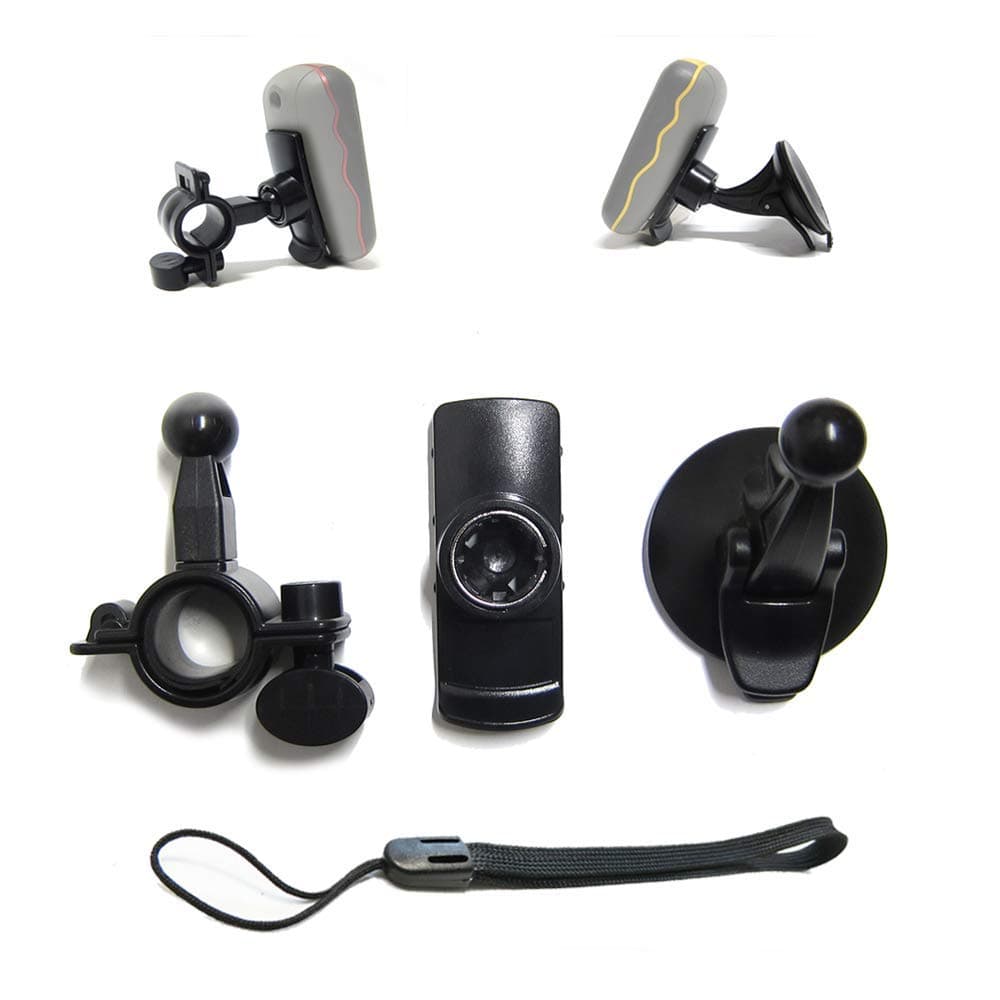 Ramtech Car Windshield Suction Cup/Bike Bicycle Mount Holder Kit for Garmin Alpha 100 200i 200i 200i/T 200i/TT | Astro 320 430 900 Handheld GPS + Free Bonus Wrist Strap - WBHK