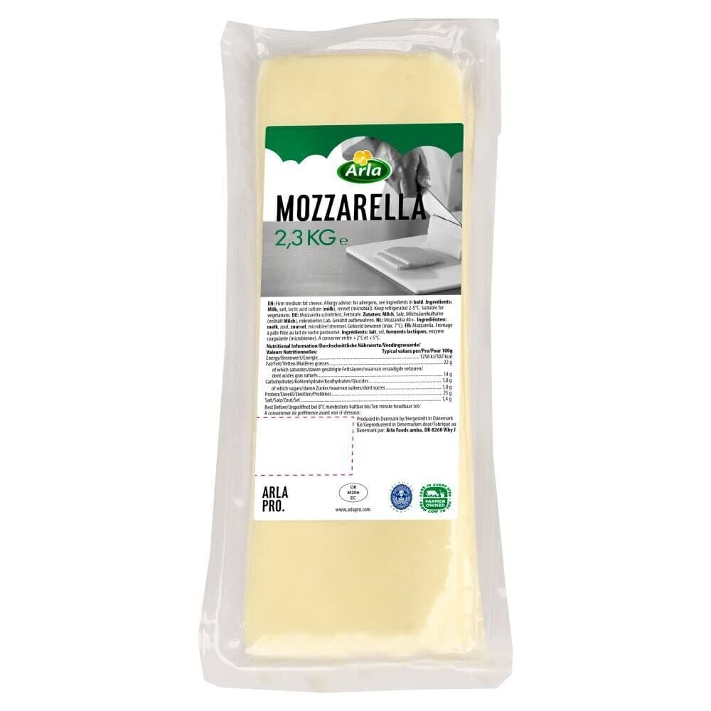 Arla Mozzarella Cheese Block - 1x2.3kg