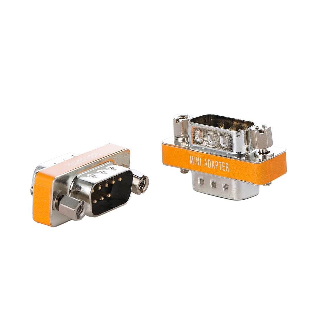 DB9 Null Modem Adapter Male to Male 2 Pack
