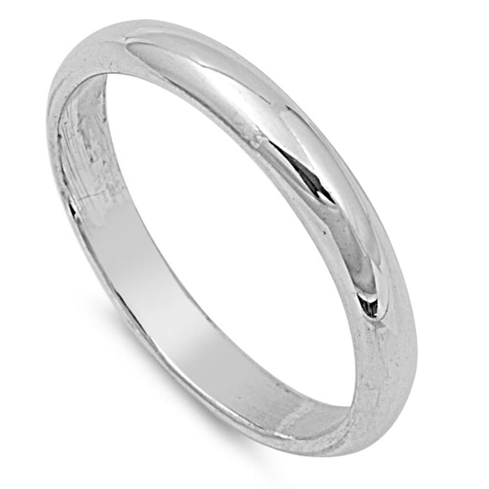 Sterling Silver Wedding 2mm Band Plain Comfort Fit Ring Solid 925 Italy