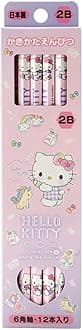 Sanrio 566152 Pencil Pack, 2B, Hello Kitty, Hello Kitty, 0.3 x 0.3 x 6.9 inches (0.8 x 0.8 x 17.6 cm), Kids Learning Stationery, Character