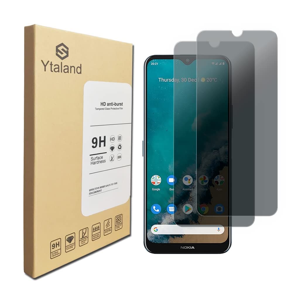 Ytaland Privacy Screen Protector for Nokia G50 5G, [2 Pack] Anti Spy Anti Peep Bubble-Free Tempered Glass for Nokia G50