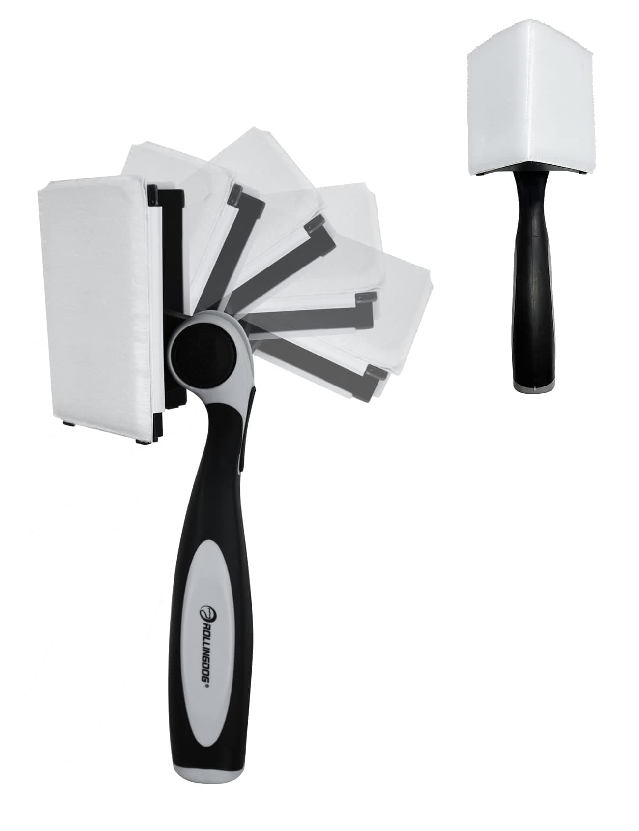 ROLLINGDOG 2.5" Paint Edger - Paint Pad for Corner with Adjustable Handle Angle to 5 Position for Edge Painting and Triming