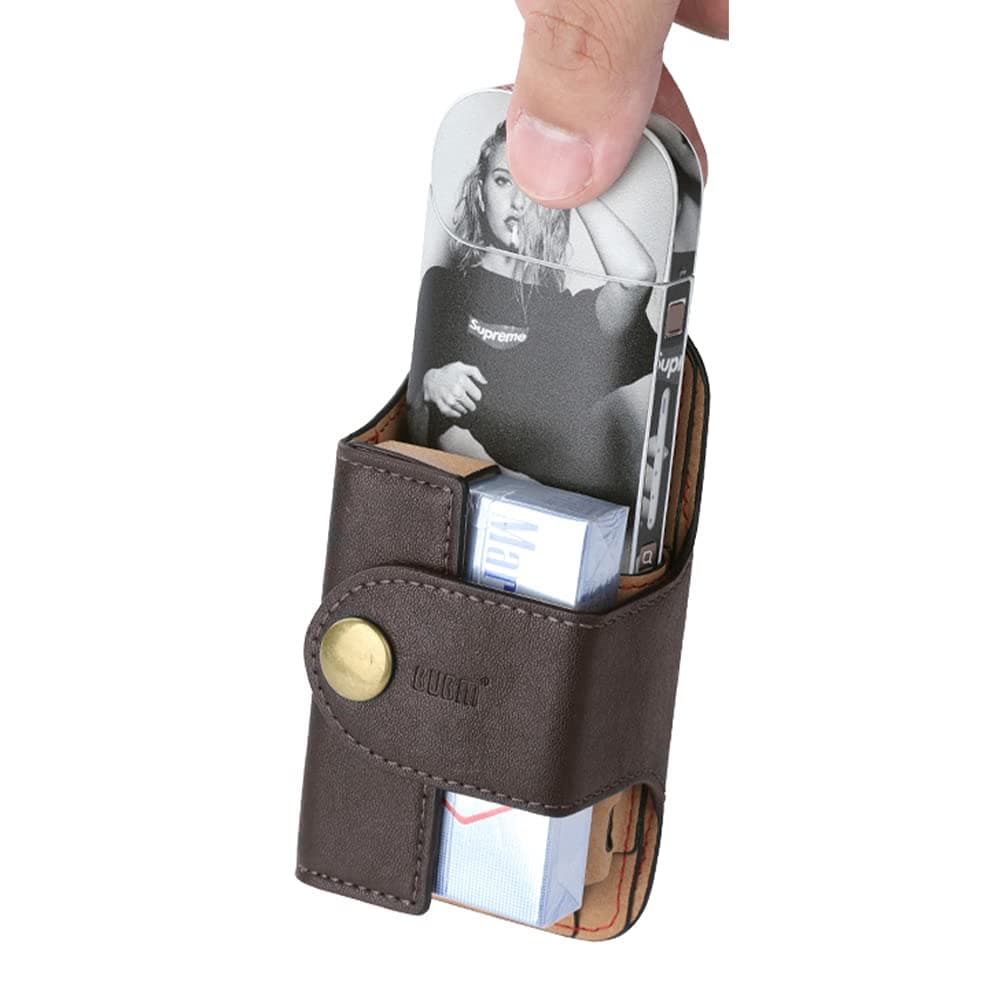 Electronic Cigarette Holder Case for IQOS 2.4 Plus Cigar Tobacco Protective Cover Smooth Leather Anti-Scratch Pouch